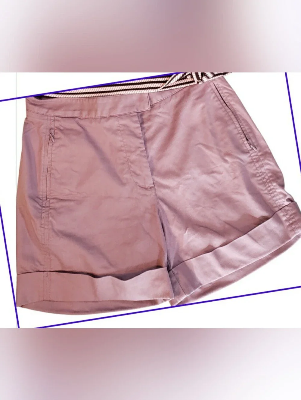 Nike Women's Mauve Roll-Cuff Shorts Dri Fit Golf Shorts M Athletic Tennis Pickle